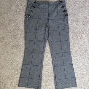 LOFT Petite Houndstooth Ankle Pants Size 8P NWT